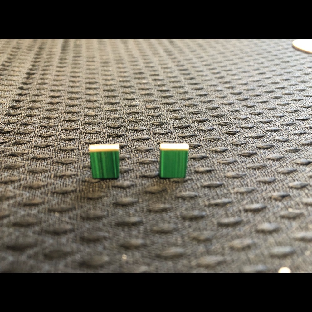 Malachite silver earrings